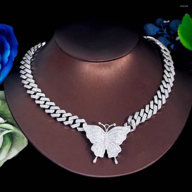 Chains ThreeGraces Luxury Iced Out Full Zircon Silver Color Big Butterfly Cuban Link Chain Necklace For Women Hip Hop Y2K Jewelry PN127
Chains ThreeGraces Luxury Iced Out Full Zircon Silver Color Big Butterfly Cuban Link Chain Necklace For Women Hip Hop Y2K Jewelry PN127