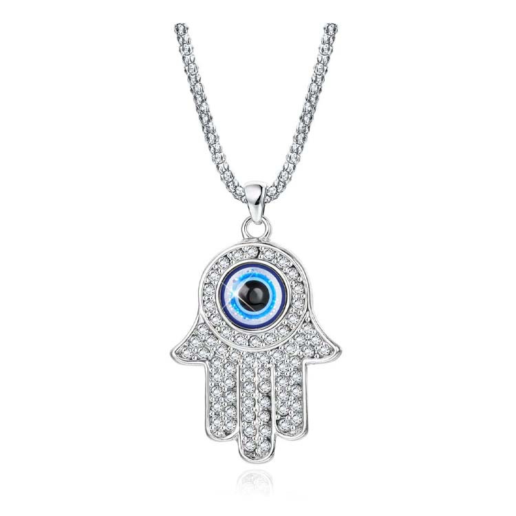 Evil eye necklace for women turkish evil blue eye keyring bracelet handmade glasses charms bracelets greek mati hamsa nazar men evil eye Jewelry