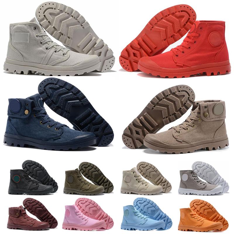 Boots Shoes Martens Boots Ankle Booties Palladium Pallabrouse For Womens Mens Classic Triple White Black Winter Army Green Men Women ZzP