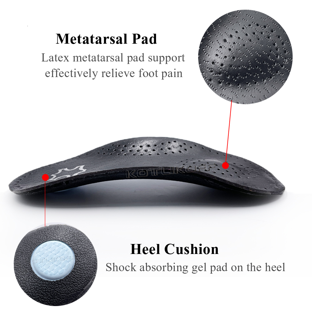 Shoe Parts Accessories Orthopedic Sole Insoles For Feet MenWomen Relief Pain Cushion Flat Arch Support Breathable Leather Half Pads Insert 221116
