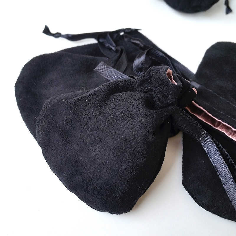 Black White Velvet Bags Fit European Jewelry Packaging Beads Charms and bracelets necklaces Jewelry Fashion Pendant Pouches