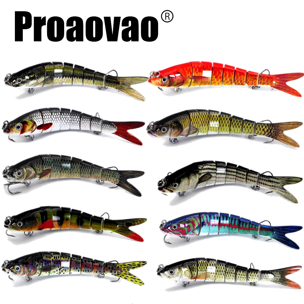 Baits Lures Proaovao 719g Swimbait Pike Wobblers Crankbait Fishing Lure Multi Jointed Hard Bait Musky Sinking Isca 221116
