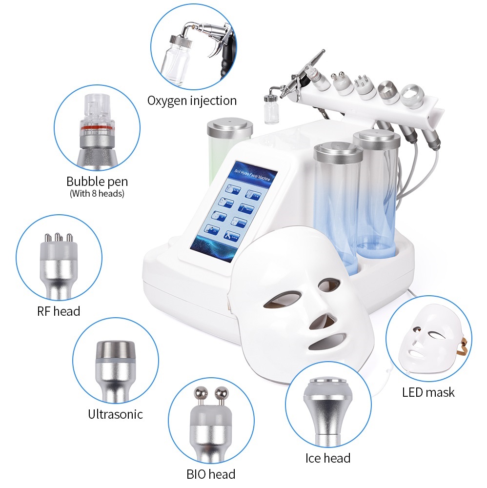 Multi-Functional Beauty Equipment 7 in 1 Vacuum Face Cleaning Hydro Water Oxygen Jet Peel Machine Peel Clean Skincare Lift And Tighten Blackheads Func