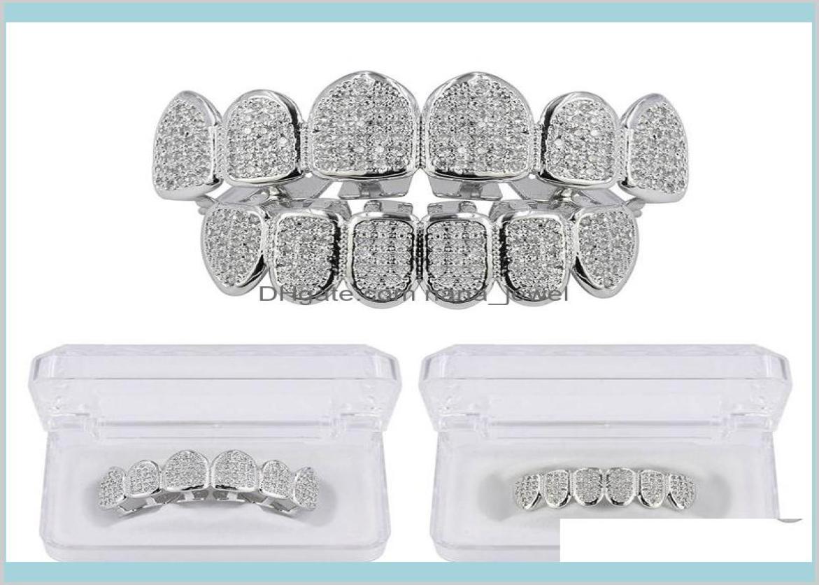 Grillz Dental Body Hip Hop Jewelry Mens Diamond Teeth Personality Charms Gold Iced Out Grills Rapper Men Fashion Accessories Drop 2714634
Grillz Dental Body Hip Hop Jewelry Mens Diamond Teeth Personality Charms Gold Iced Out Grills Rapper Men Fashion Accessories Drop 2714634