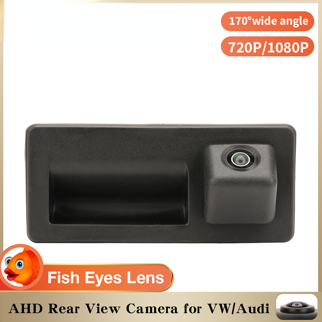 1080P AHD Rear View Camera Fisheye Lens Trunk Handle Car Reversing Camera for VW Passat Golf Polo Jetta Tiguan for Audi A3 A4