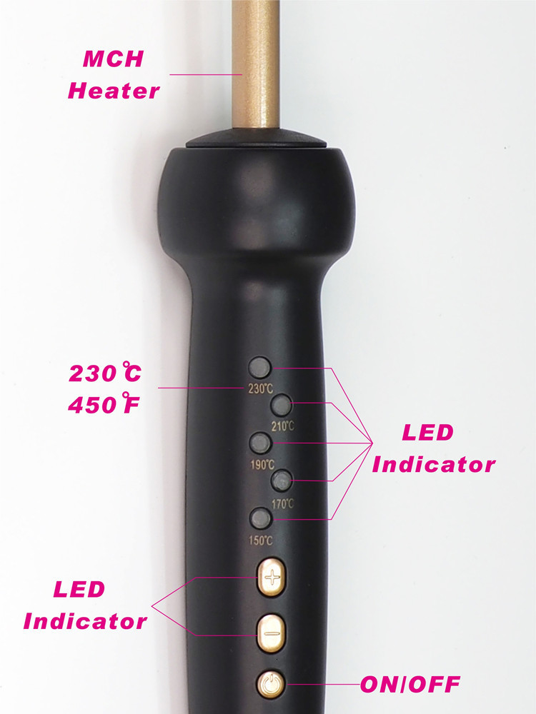 Curling Irons 9mm Super Slim MCH Tight Curls Wand Ringlet Afro Hair Curler Iron Chopstick 221116