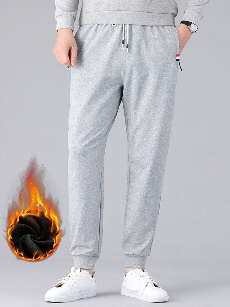 Men's Pants Winter Thick Warm Fleece Men Sweatpants Cotton Joggers Plus Size 7XL 8XL Sportswear Loose Casual Track With Zip Pockets 221116