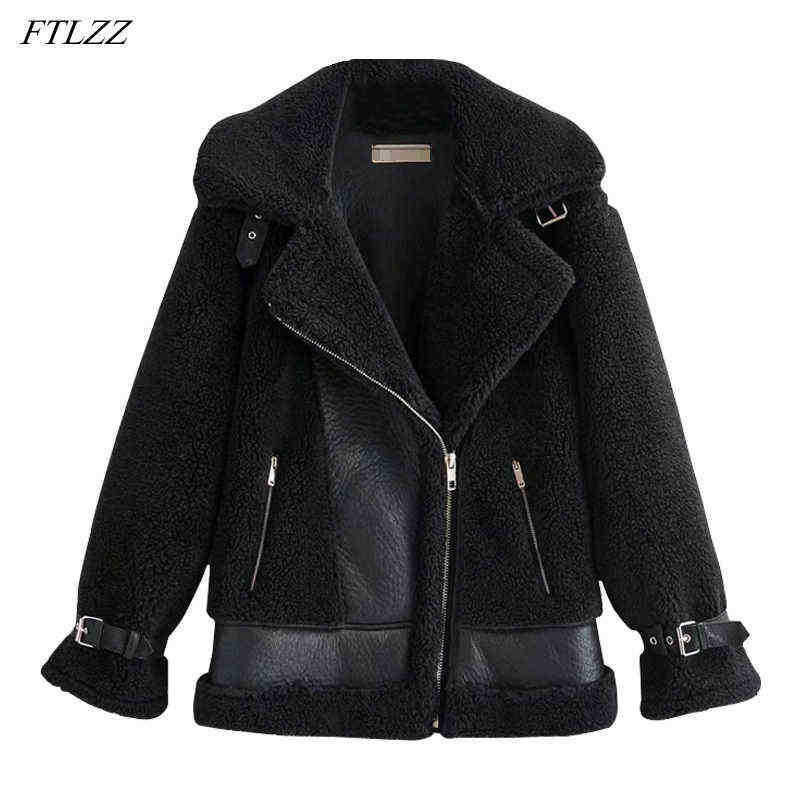 Ftlzz Winter Women Casual Thick Jackets Faux Leather Fur Sheepskin Jacket Female Warm Fur Leather Jacket Moto Windproof Outfit J220727, Black
Ftlzz Winter Women Casual Thick Jackets Faux Leather Fur Sheepskin Jacket Female Warm Fur Leather Jacket Moto Windproof Outfit J220727, Black