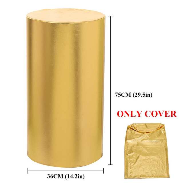 Party Decoration Gold Products Round Cylinder Cover Pedestal Display Art Decor Plinths Pillars For DIY Wedding Decorations Holiday