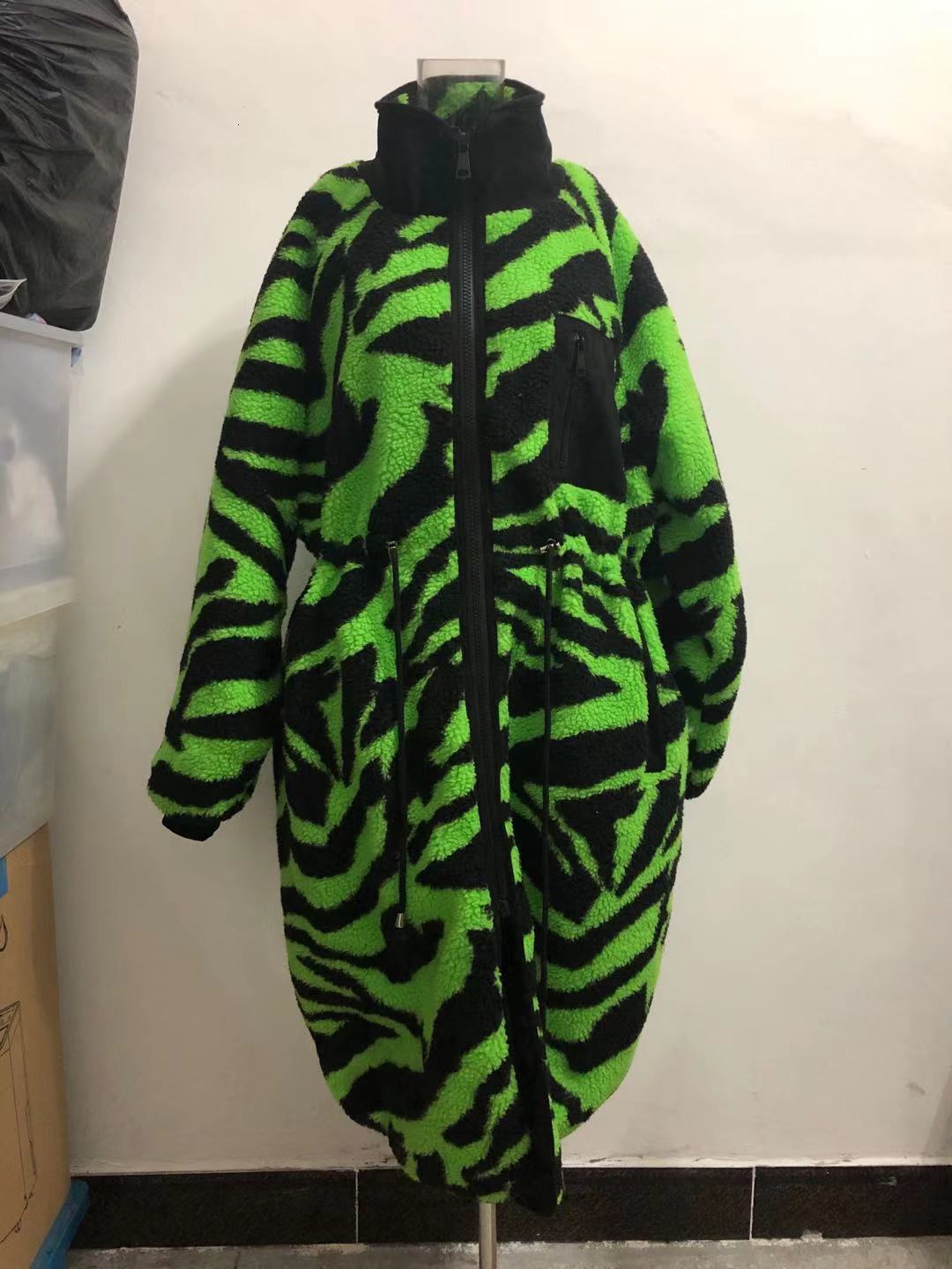 Women's Fur Faux Women Winter Teddy Bear Coat Thick Oversized Long Zebra Color Loose Women;s Jacket 221116