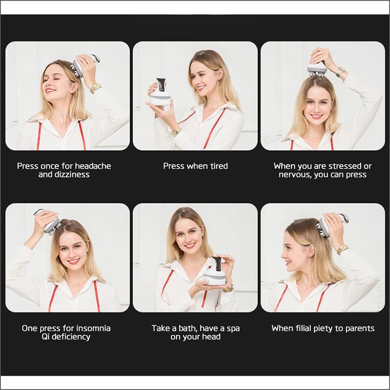 Head Massager Electric Scalp Massage Device Kneading Massaje Prevent Hair Loss Relieve Stress Health Care Relaxation Saude Body 221116