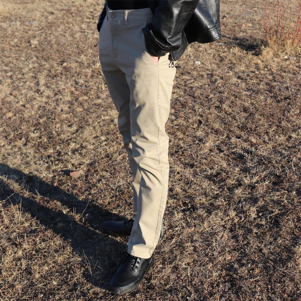 Men's Pants AIOPESON Casual Cotton Trousers Solid Color Slim Fit Spring Autumn High Quality Classic Business 221116