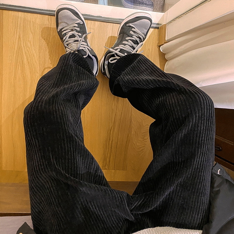 Men's Pants Work Baggy Homme Casual Classic Style Jeans Pink/blue Black Loose Straight Biker Denim Trousers M-2XL 221116