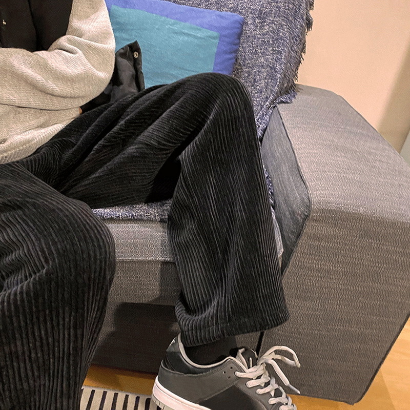 Men's Pants Work Baggy Homme Casual Classic Style Jeans Pink/blue Black Loose Straight Biker Denim Trousers M-2XL 221116