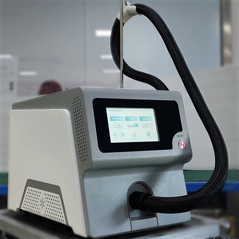Skin Cooling Beauty Device Skin Chiller Cold Air Cooling Machine For Nd Yag Laser Tattoo Removal