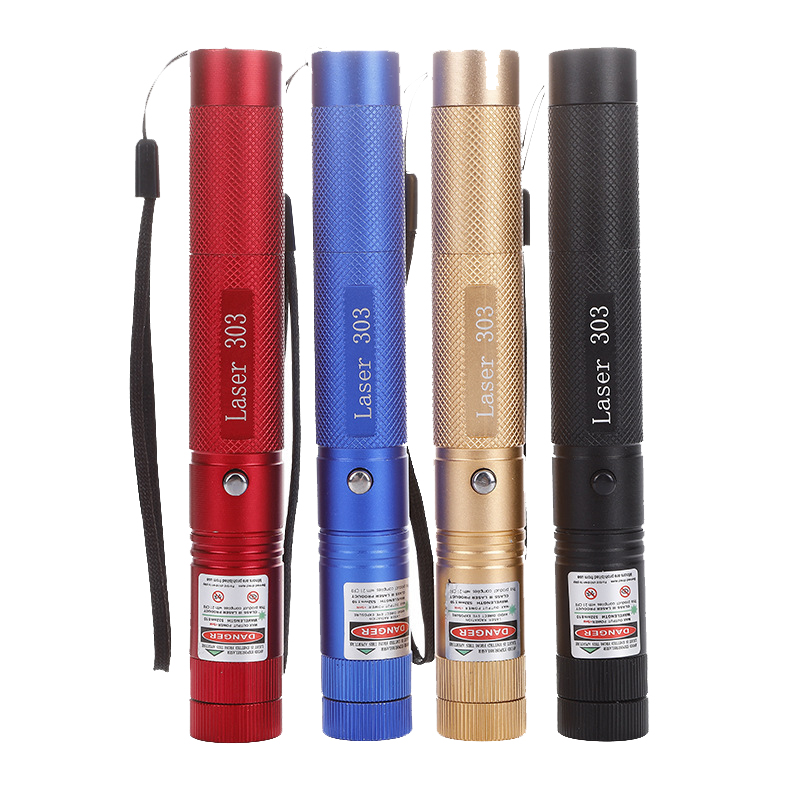 Laser Pointers Laser Pointer Pen 303 Green 532Nm Adjustable Focus Battery Charger 4 Colors