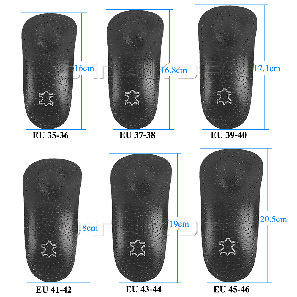 Shoe Parts Accessories Orthopedic Sole Insoles For Feet MenWomen Relief Pain Cushion Flat Arch Support Breathable Leather Half Pads Insert 221116