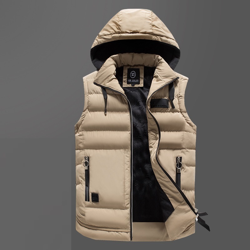 Men's Vests Mens Vest Jacket Winter Warm Hooded Sleeveless Jackets Fashion Male Thicken Waistcoat Hat Detachable Autumn Pocket Men 221116