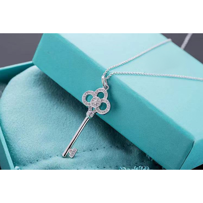 Classic full diamond Key necklace Silver designer Women's necklace gift box Fashion jewelry
Classic full diamond Key necklace Silver designer Women's necklace gift box Fashion jewelry