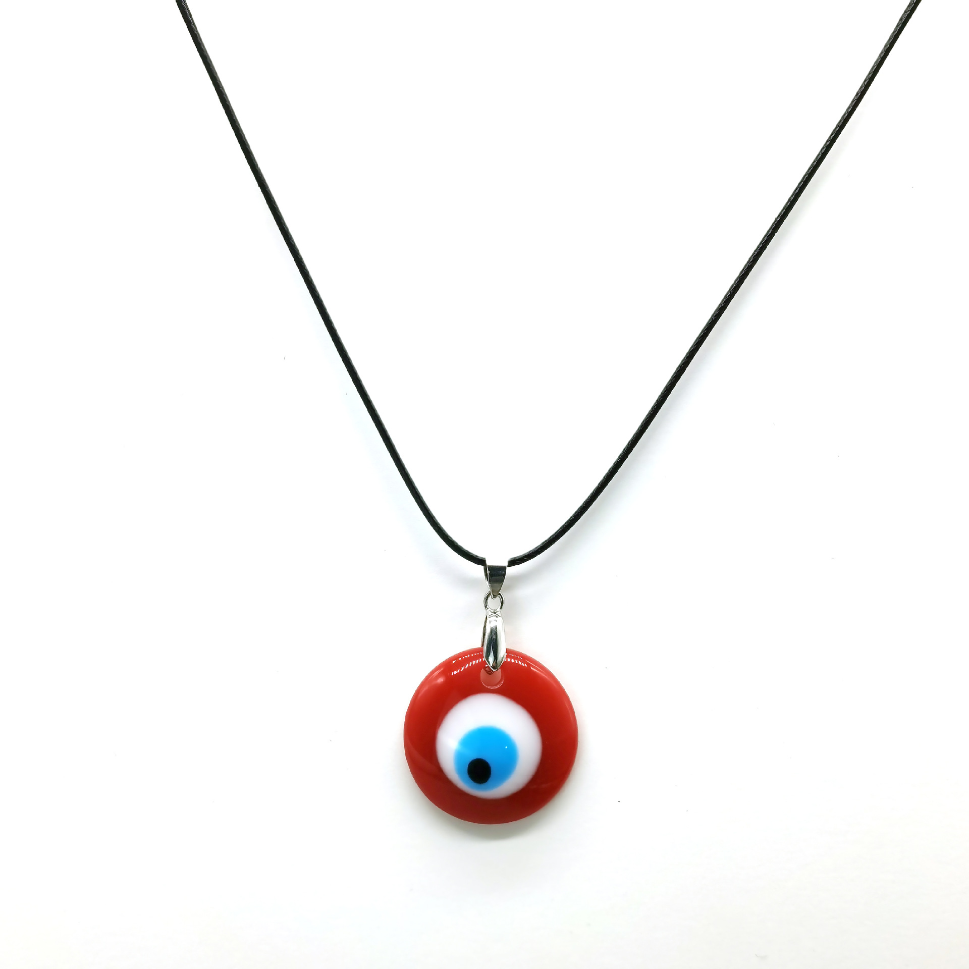 30MM Coloured Resin Evil Eyes Necklaces Fashion Turkish Lucky Blue eye Necklace For Friend Jewelry Gift