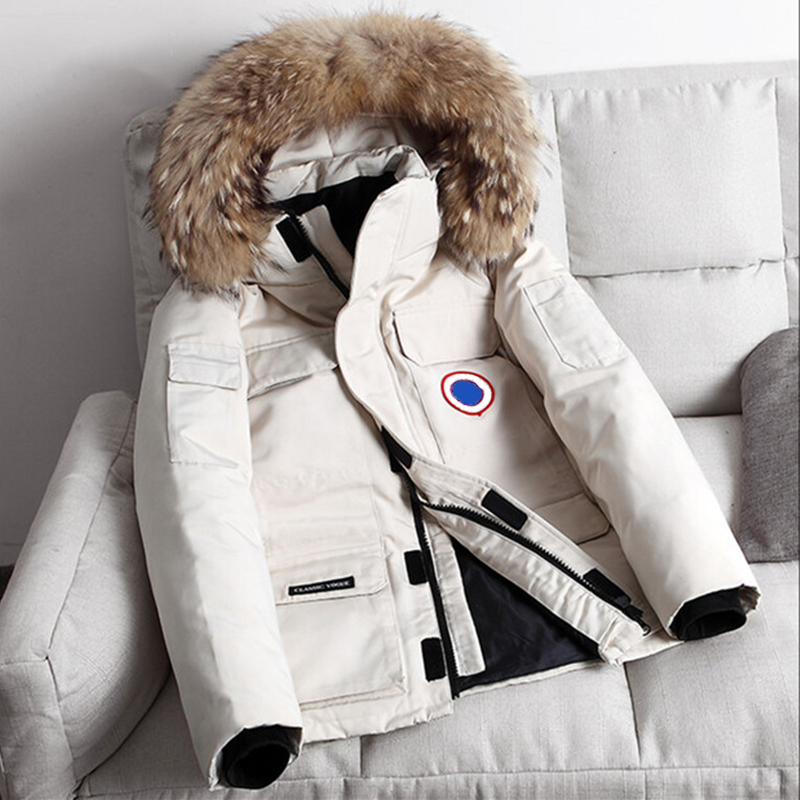 New hooded down jacket Men's fashionable winter coat Small fur collar casual cotton padded jacket, Red
New hooded down jacket Men's fashionable winter coat Small fur collar casual cotton padded jacket, Red
