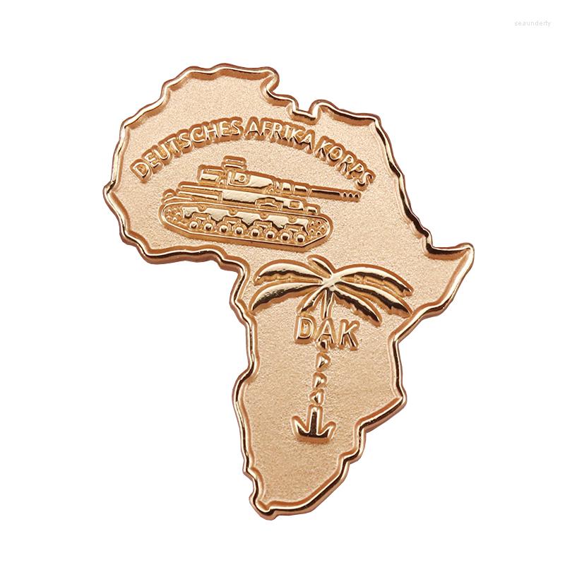 Brooches Deutsches Afrika Korps Lapel Pin Africa Map Badge WW II Germany Military Jewelry
Brooches Deutsches Afrika Korps Lapel Pin Africa Map Badge WW II Germany Military Jewelry