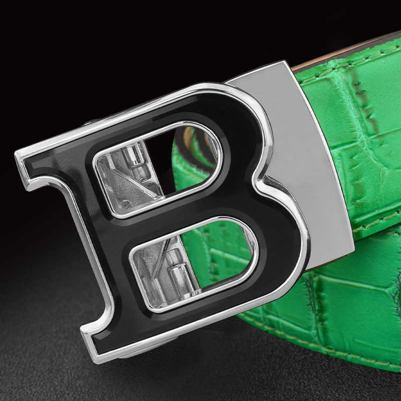 New Designer Fashion Versatile Mens Belt Letter B Automatic Buckle Brand Belt Personality Business Casual Waistband