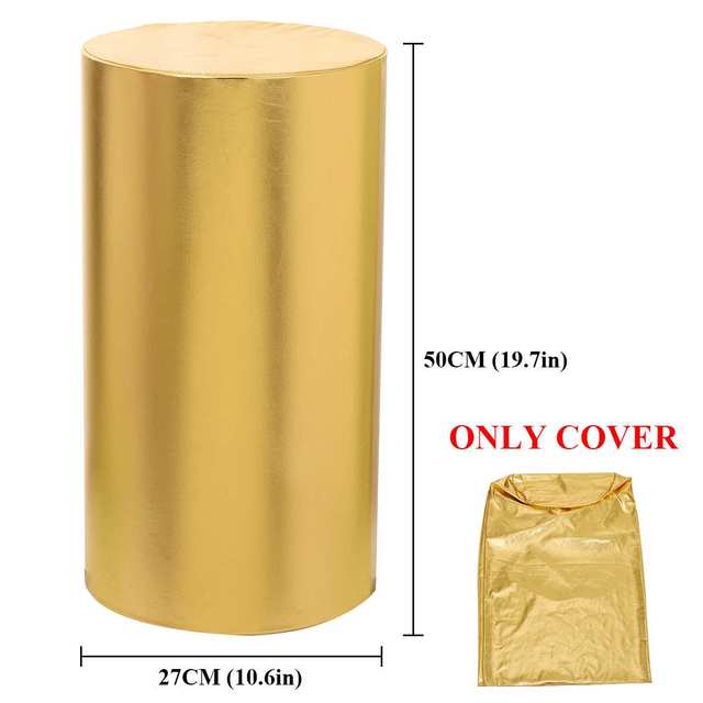 Party Decoration Gold Products Round Cylinder Cover Pedestal Display Art Decor Plinths Pillars For DIY Wedding Decorations Holiday