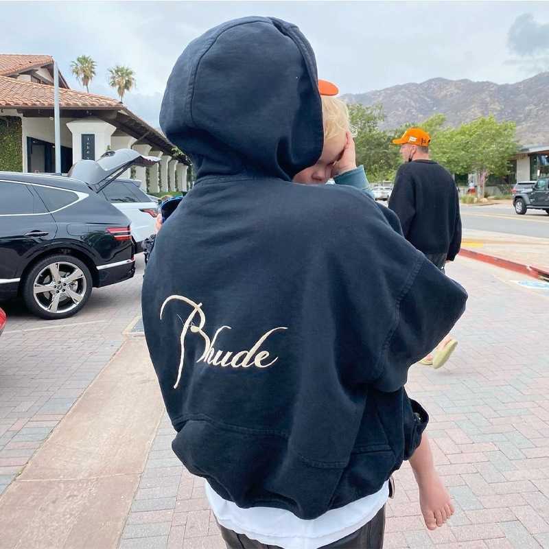 High Street Fashion Brand Rhude Capsule Embroidery Letter Zipper Hoodie Loose Unisex Hooded Jackets Coats B6sw, Black
High Street Fashion Brand Rhude Capsule Embroidery Letter Zipper Hoodie Loose Unisex Hooded Jackets Coats B6sw, Black