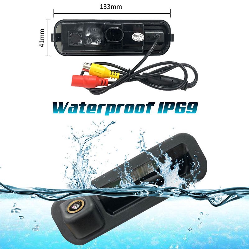 180 Degree 1080P AHD Car Rear View Camera For Ford Focus 2012 2013 Focus 2 3 Vehicle Trunk Handle Reversing Camera Night Vision