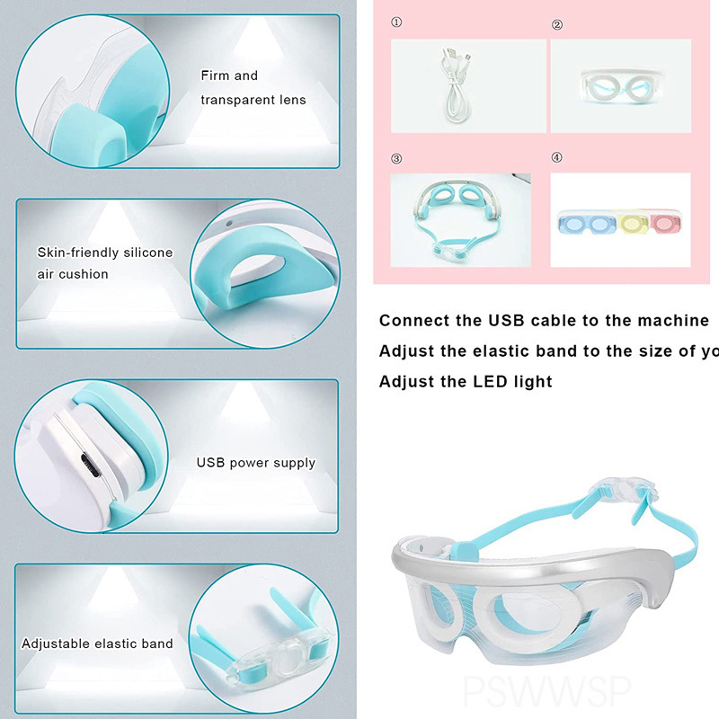 Eye Massager LED Pon Compress Light Therapy Anti Aging Health Care Skin Tighten Vibration Protector Beauty s Massage 221116
