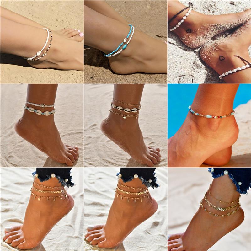 Anklets 19 Style Ankelts For Women Girl Summer Jewelry Natural Shell Beads Anklet Gold Color Link Chain Ankle Bracelet Dropship
Anklets 19 Style Ankelts For Women Girl Summer Jewelry Natural Shell Beads Anklet Gold Color Link Chain Ankle Bracelet Dropship