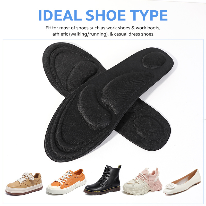 Shoe Parts Accessories FootMaster 4D Memory Foam Orthopedic Insoles For Shoes Women Men Flat Feet Arch Support Massage Plantar Fasciitis Sports Pad 22