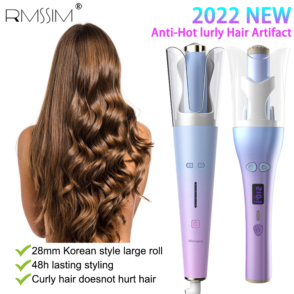Curling Irons Auto Rotating Hair Curler Electric Multifunctional LCD Iron Automatic Air Spin Magic Styling Tool 221116
