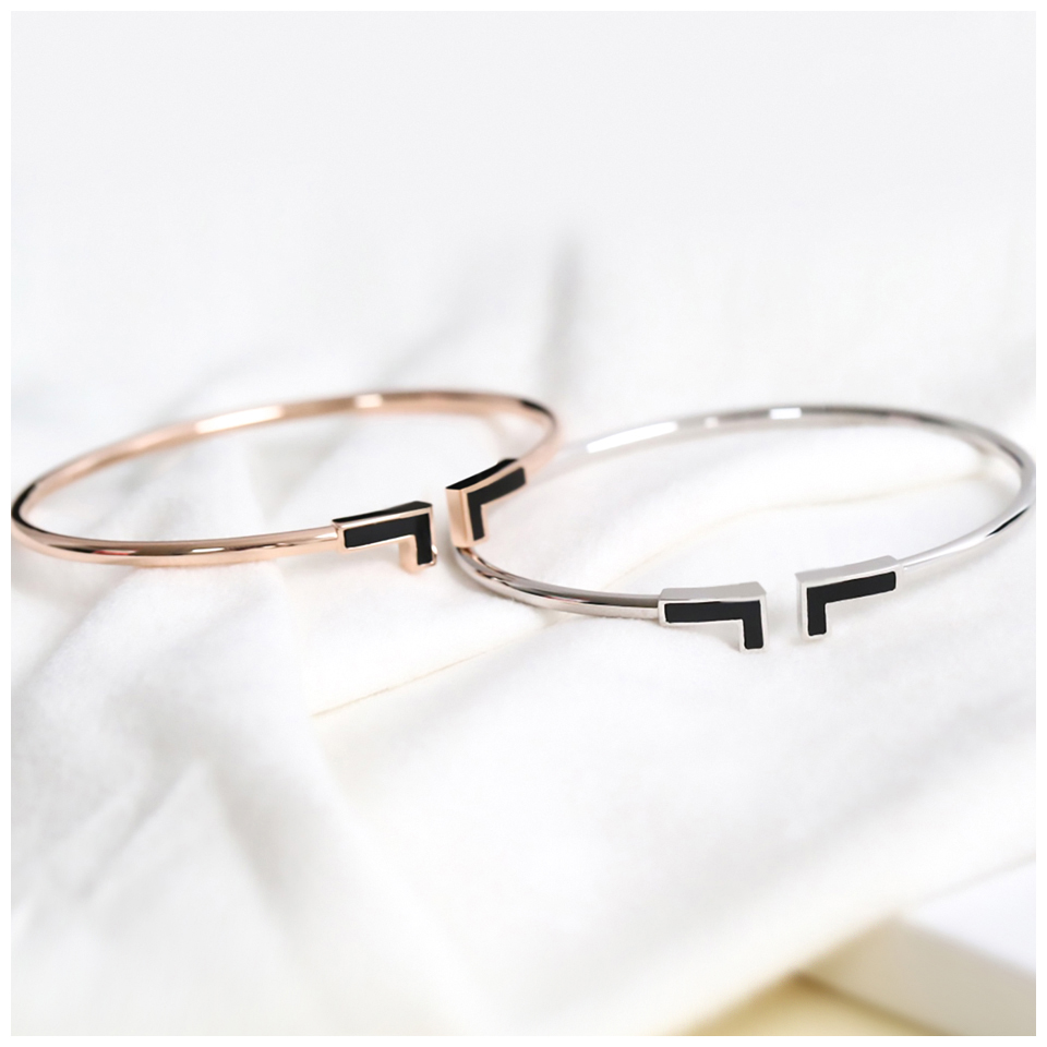 T Bracelet Unisex Bracelets White Gold Bangle Hand Braclets Frauen Armband Bangles For Women Gold Silver Charm Braclet Pulsera Plata Bracciale Do