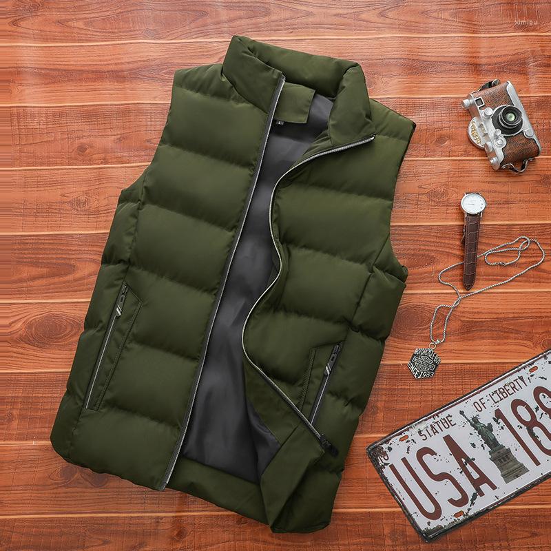 Men's Vests Autumn Winter Men Down Cotton Vest Jacket Solid Color Sleeveless Waistcoat Male Casual Coat Large Size 6XL E848, Red
Men's Vests Autumn Winter Men Down Cotton Vest Jacket Solid Color Sleeveless Waistcoat Male Casual Coat Large Size 6XL E848, Red