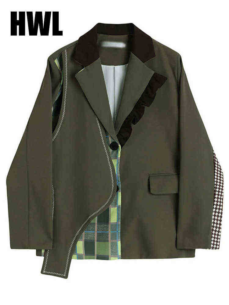 Niche Streetwear Stitching Army Green Women 2022 Spring Autumn New Personality Jacket Women Long Blazer J220727
Niche Streetwear Stitching Army Green Women 2022 Spring Autumn New Personality Jacket Women Long Blazer J220727