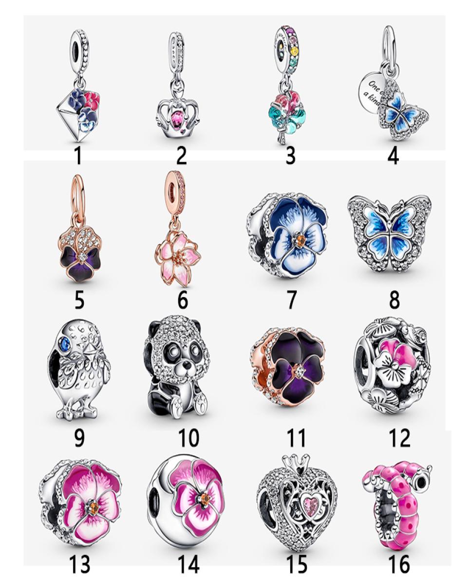 Spring 925 Sterling Silver Fit Pandora Charms Bracelets Butterfly Pansy Bird Panda Crown Caterpillar Charm for European Women Wedd9995159
Spring 925 Sterling Silver Fit Pandora Charms Bracelets Butterfly Pansy Bird Panda Crown Caterpillar Charm for European Women Wedd9995159