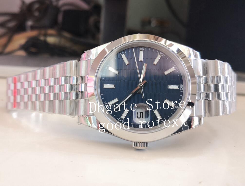 41mm Watches For Men Smooth bezel Watch Men's Automatic 2813 Wimbledon BP V2 Version Jubilee Bracelet Date Pit Pattern Mint Green Blue Sapphire Bpf Wristwatches