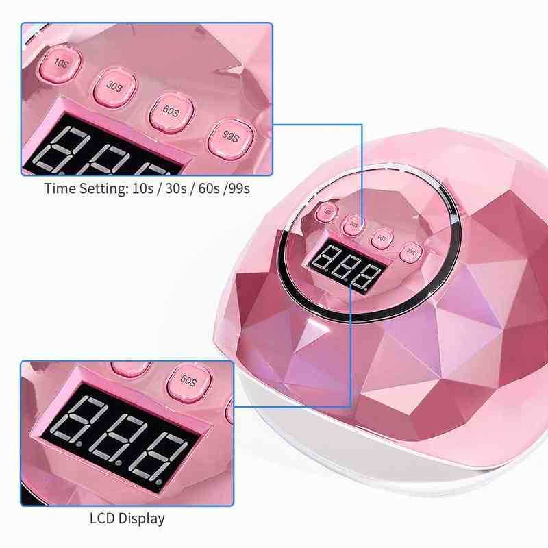 Nxy 39 Led Lamps Nail Dryer Colorful Laser Reflective Irregular Design Uv Lamp Gel Fast Drying Art Tools 220624