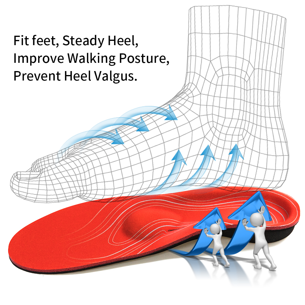 Shoe Parts Accessories 3ANGNI Ortic Severe Flat Feet Insoles Arch Support Shoes Sole Insert Orthopedic Heel Pain Plantar Fasciitis Men Woman 221116