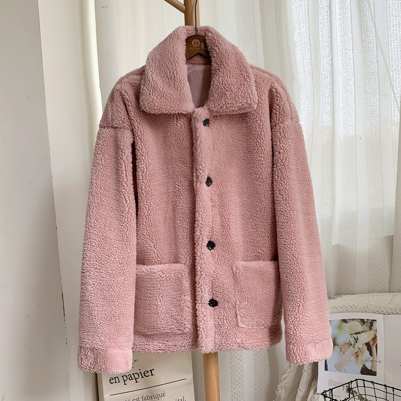 Women's Fur Faux Winter Thicken Warm Teddy Jacket Coat Women Casual Fashion Lamb Overcoat Fluffy Cozy Loose Outerwear Female 221116