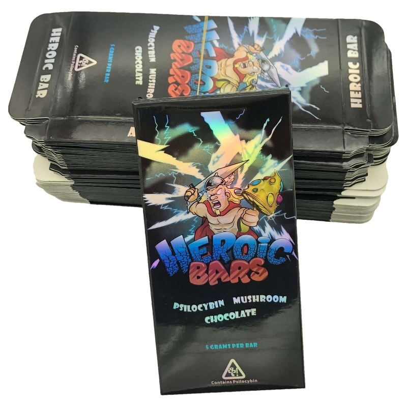 Heroic Mushroom Chocolate Bar Mushooms Packaging Box with Compatible Mold Foil Wrapper Hologram Paper
Heroic Mushroom Chocolate Bar Mushooms Packaging Box with Compatible Mold Foil Wrapper Hologram Paper