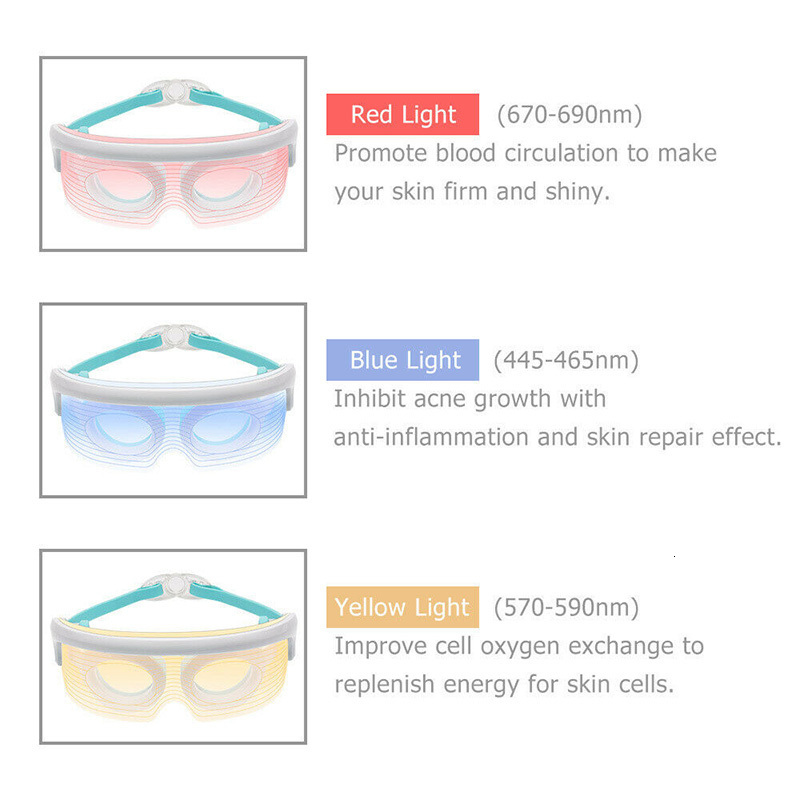 Eye Massager LED Pon Compress Light Therapy Anti Aging Health Care Skin Tighten Vibration Protector Beauty s Massage 221116