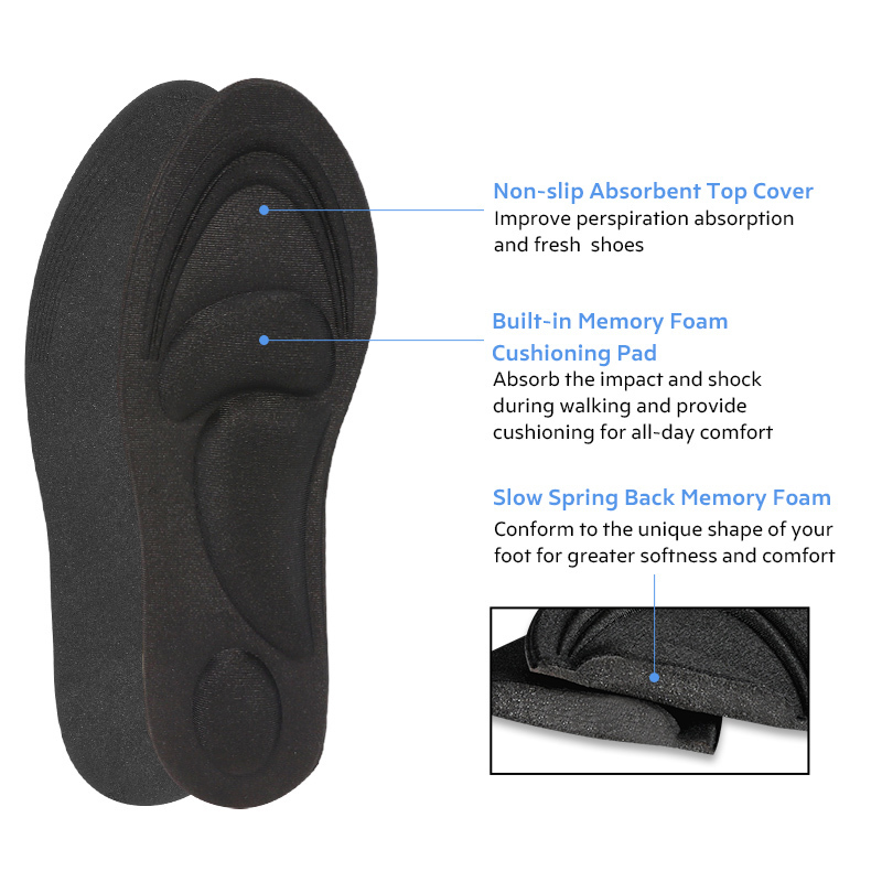 Shoe Parts Accessories FootMaster 4D Memory Foam Orthopedic Insoles For Shoes Women Men Flat Feet Arch Support Massage Plantar Fasciitis Sports Pad 22
