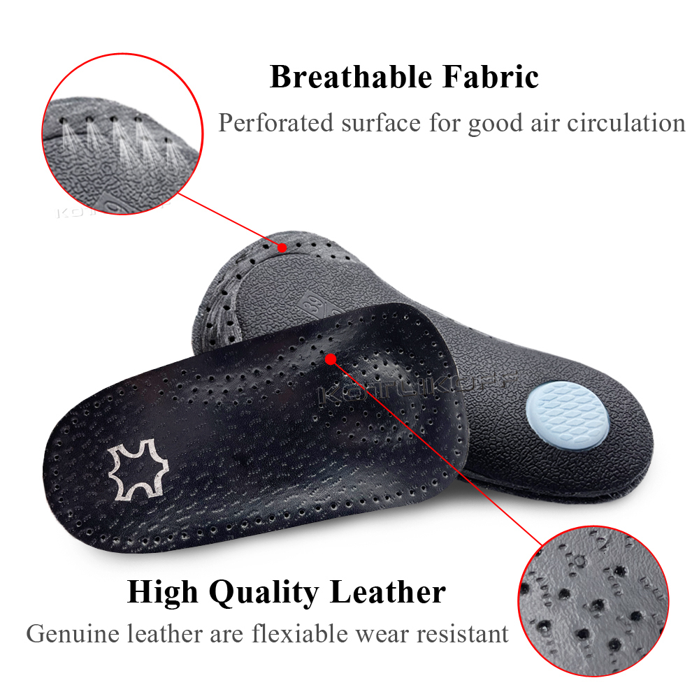Shoe Parts Accessories Orthopedic Sole Insoles For Feet MenWomen Relief Pain Cushion Flat Arch Support Breathable Leather Half Pads Insert 221116