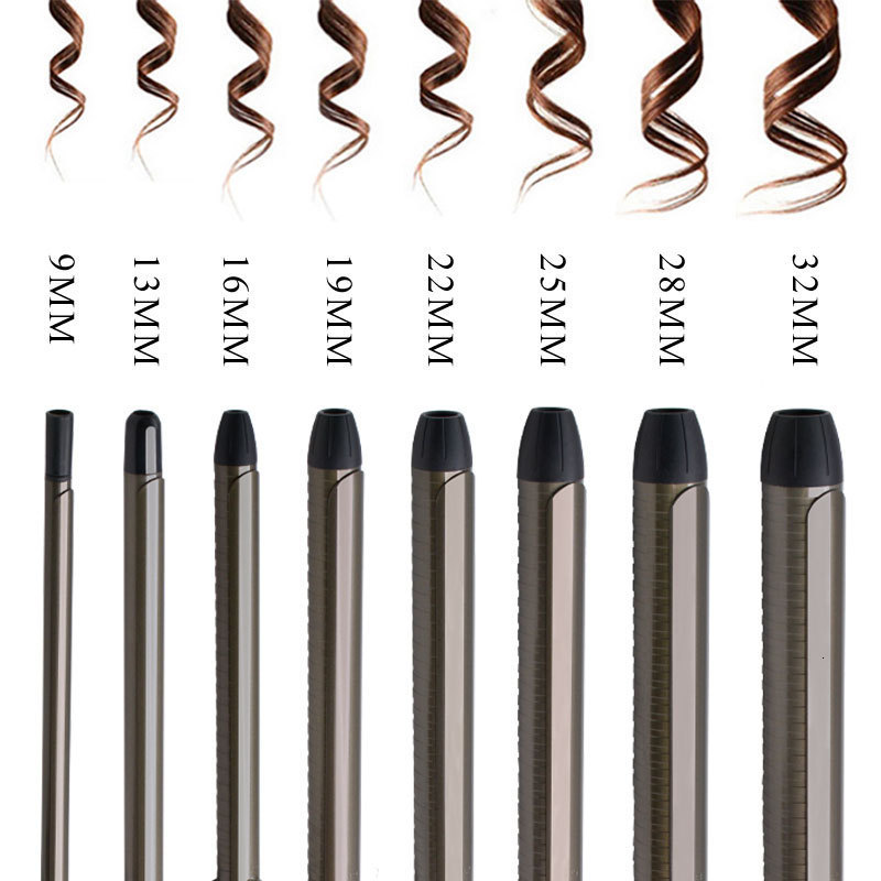 Curling Irons Professional Ceramic Hair Curler Rotating Iron Wand LED Curlers Styling Tools 240V EU Socket 221116