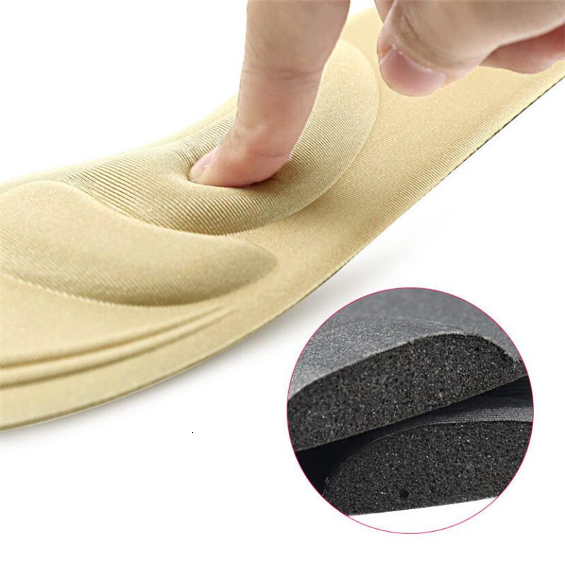Shoe Parts Accessories 4D Memory Foam Orthopedic Insoles For Shoes Women Men Flat Feet Arch Support Massage Plantar Fasciitis Sports Pad Heel Cushion 