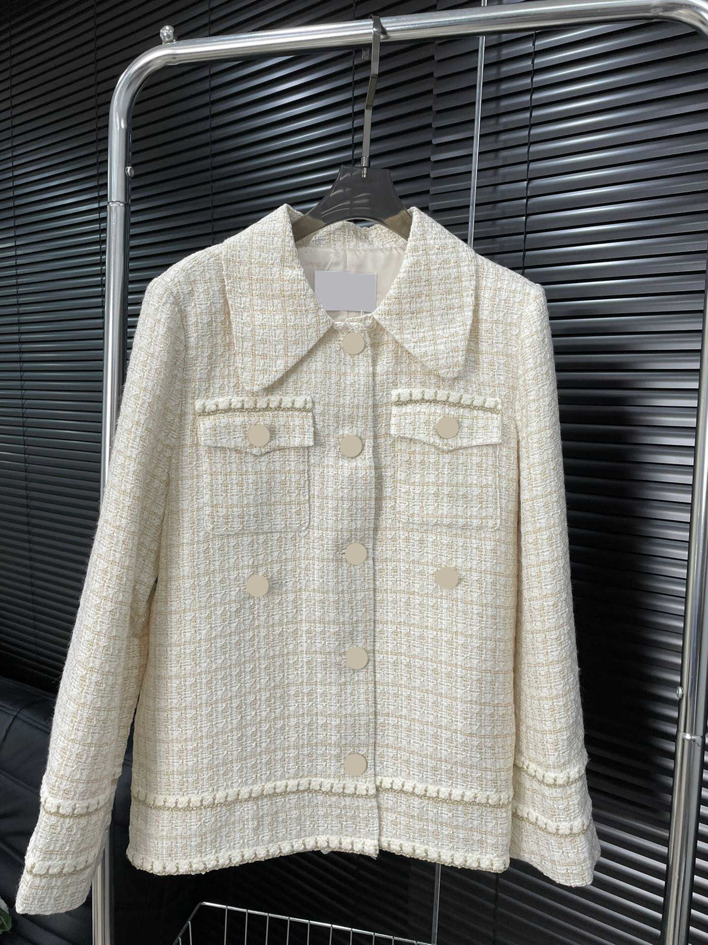 Jacket Brand Womens Jackets Tweed Fabric Stripes Trim Lapels Outerwear Custom Button Open Detachable Belt Slim Coats Fashion Designer Women Tops, 14
Jacket Brand Womens Jackets Tweed Fabric Stripes Trim Lapels Outerwear Custom Button Open Detachable Belt Slim Coats Fashion Designer Women Tops, 14