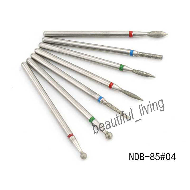 7 Diamond Nail Drill Bits Milling Cutter Set Cutters Manicure Silicon Stone Pedicure Electric Mill Manicure Machine Brocas Para Unas Nagelbohrer